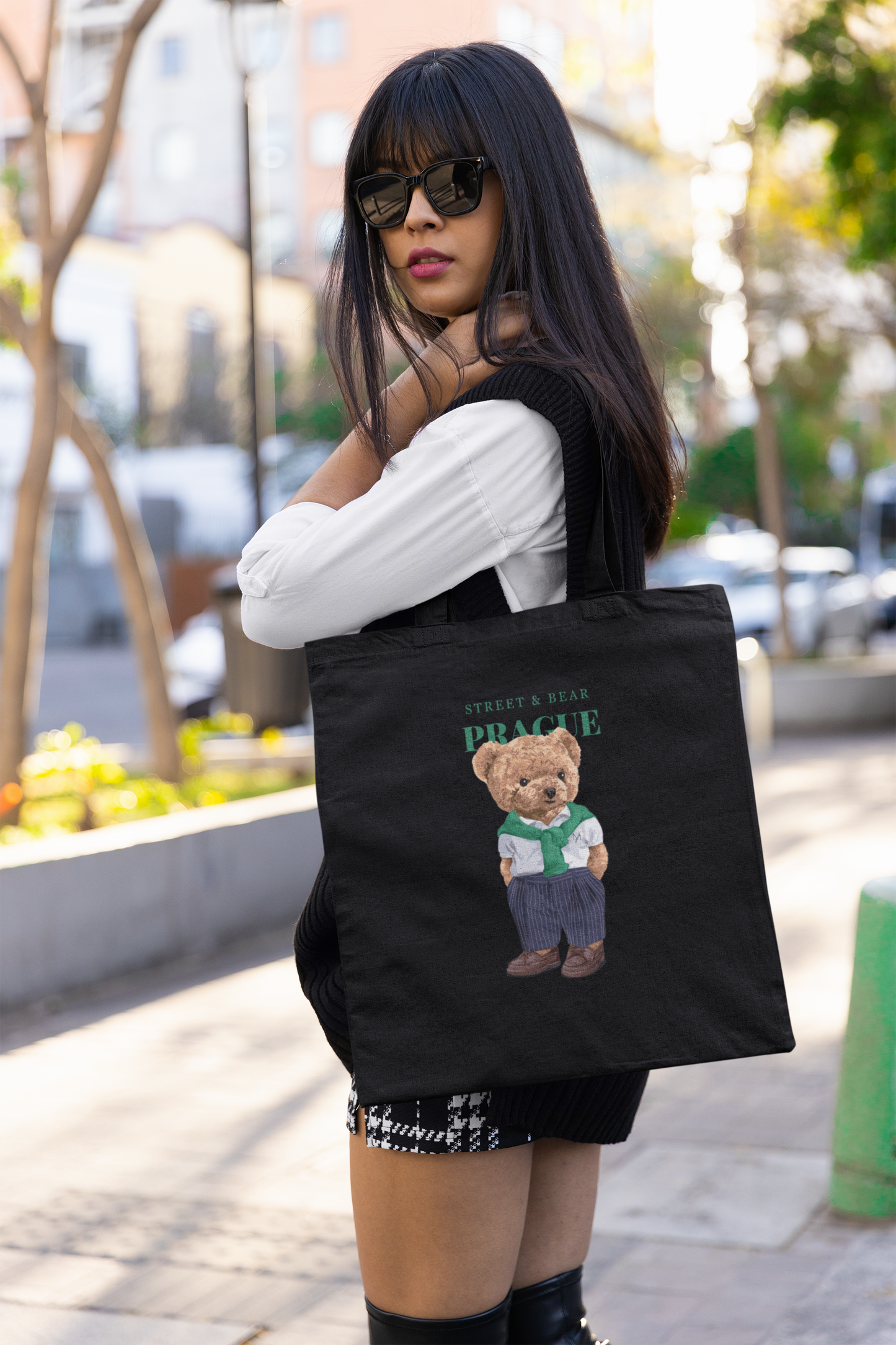 Eco shopping bag made of 100% cotton — handmade in the Czech Republic