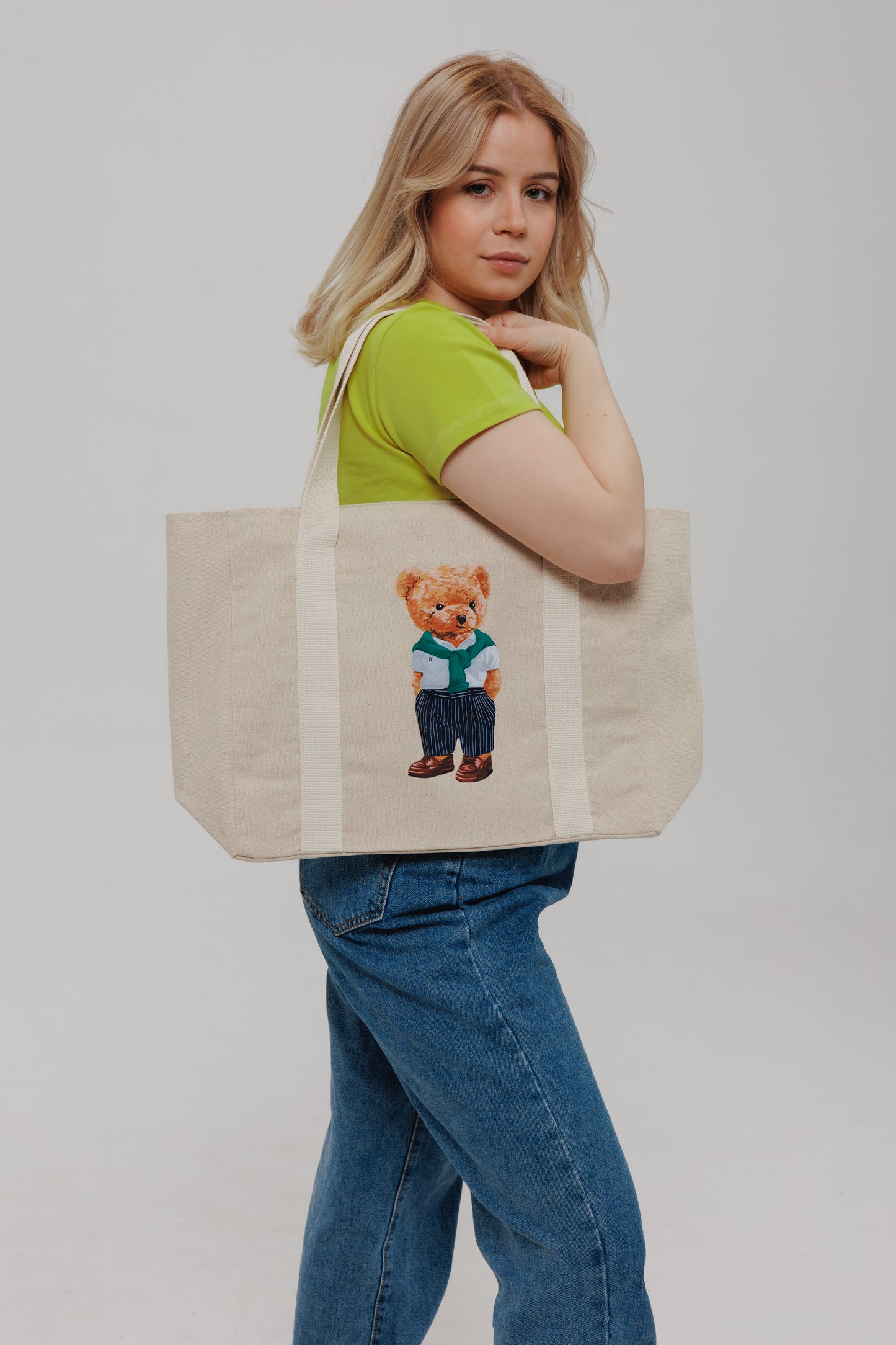 Street Bear Tote Bag | Stylish cotton bag