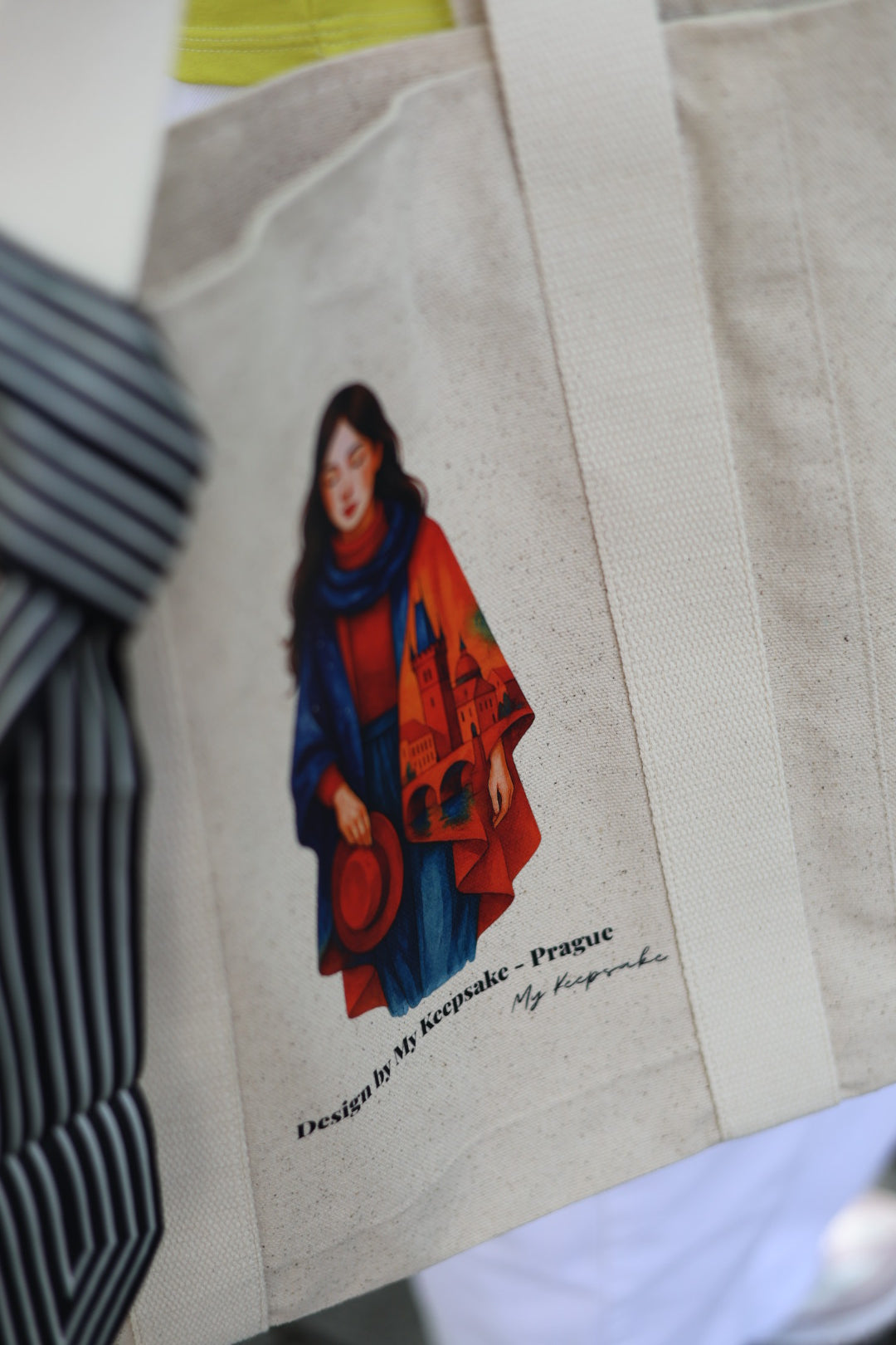 Plátěná taška Lady in Prague – Design by My Keepsake