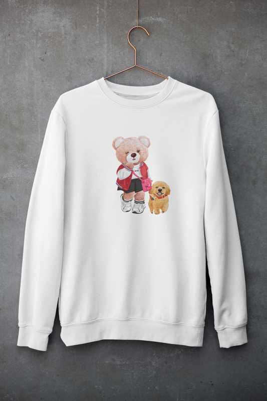 Unisex mikina Bear Friend – zvířecí přátelství, které zahřeje