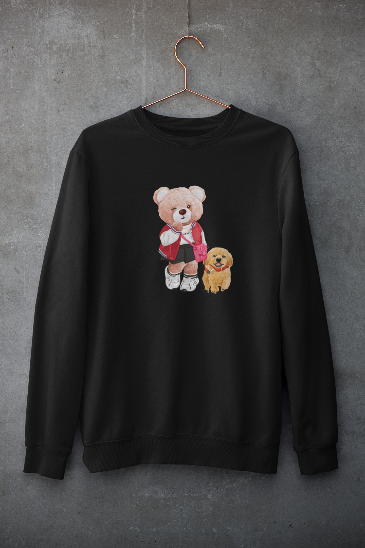 Unisex mikina Bear Friend – zvířecí přátelství, které zahřeje