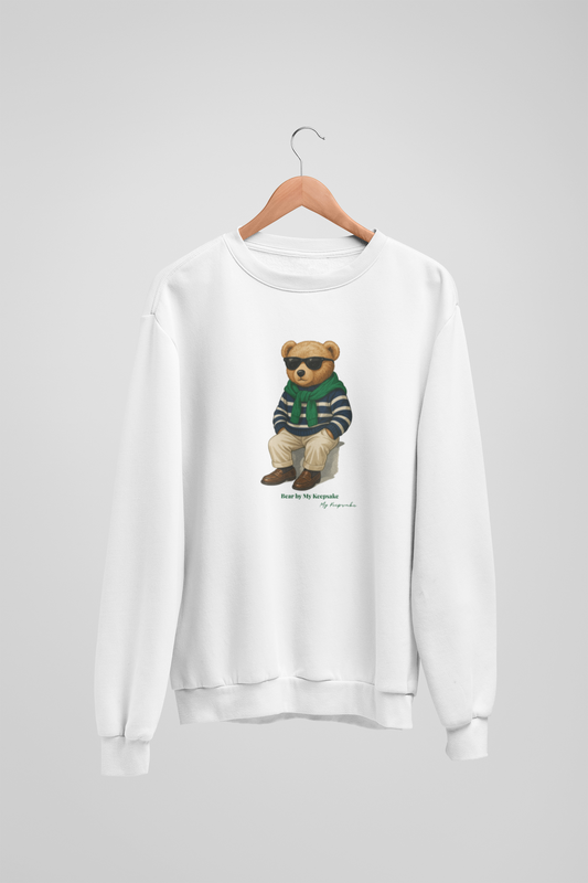 Unisex mikina Bear Style – medvídek v preppy outfitu
