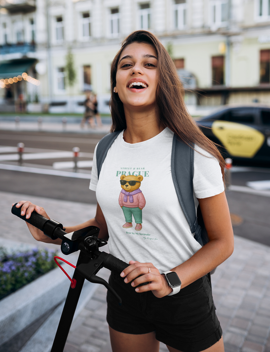 Women's T-shirt Street & Bear Prague – streetwear bear
