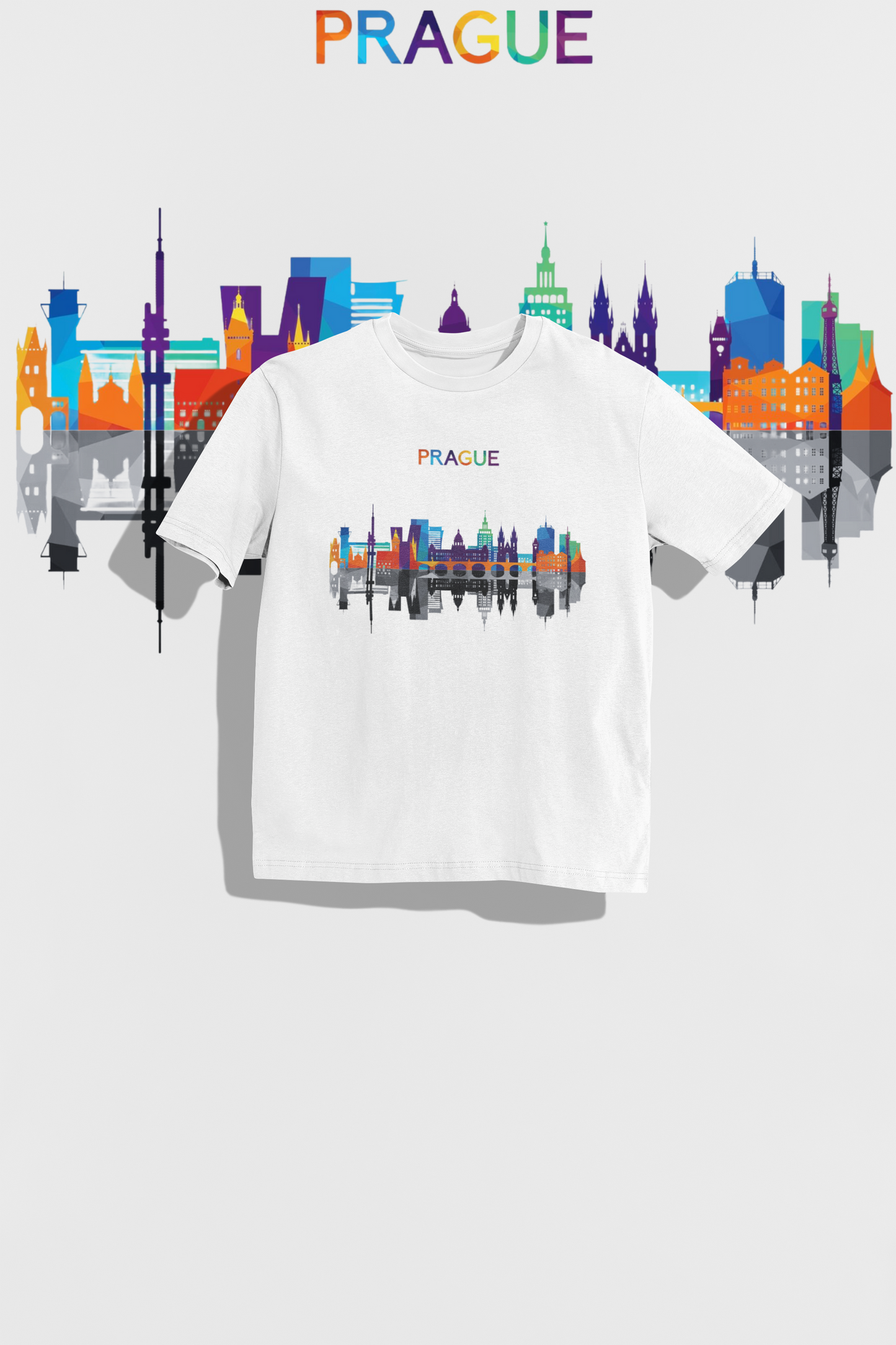 Unisex tričko Prague Skyline – pocta pražskému panoramatu