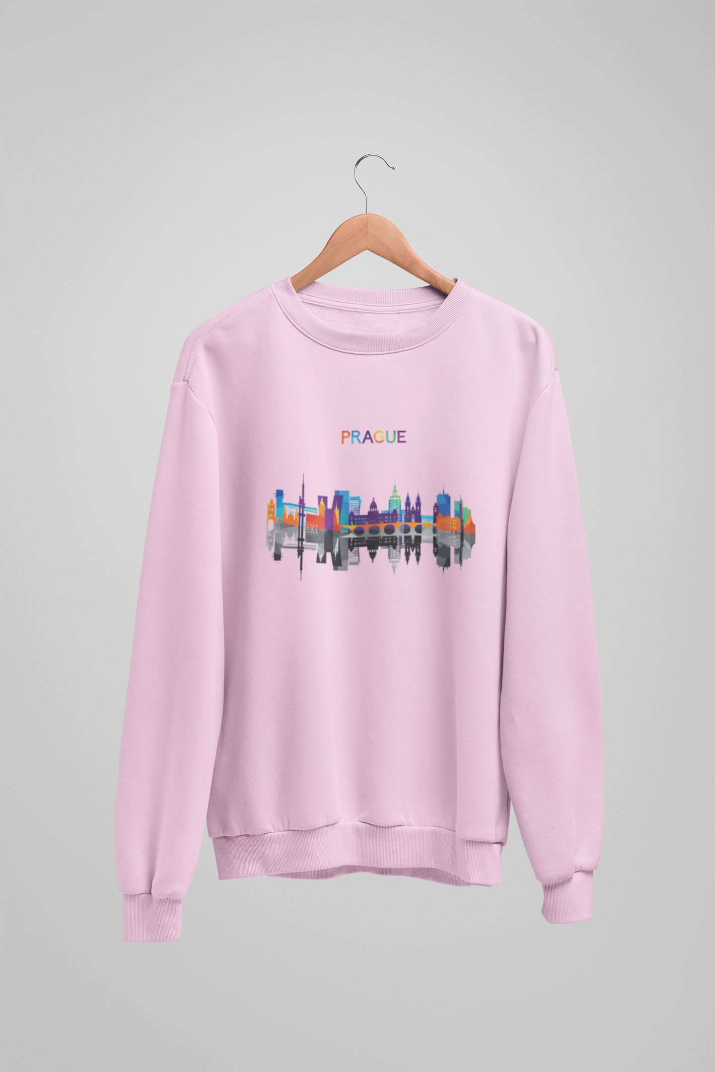 Sweatshirt mit Prager Skyline-Print – Prager Panorama