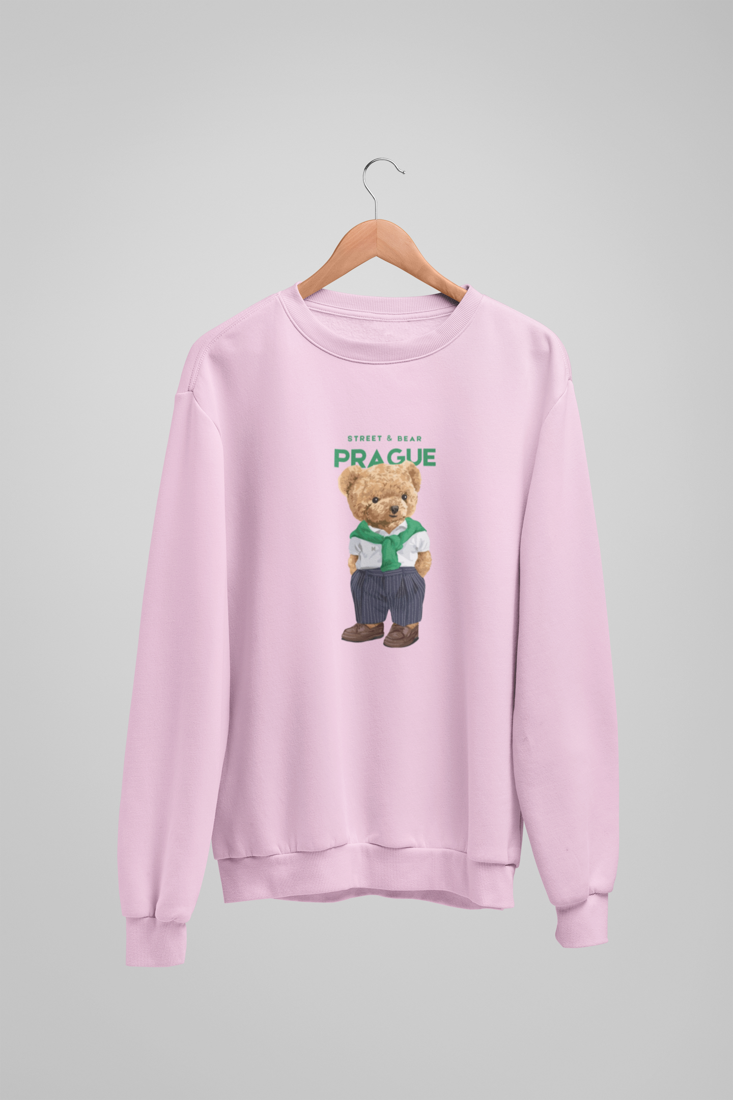 Sweatshirt mit Teddybär-Motiv „Street Bear Prague“ – Klassischer Look