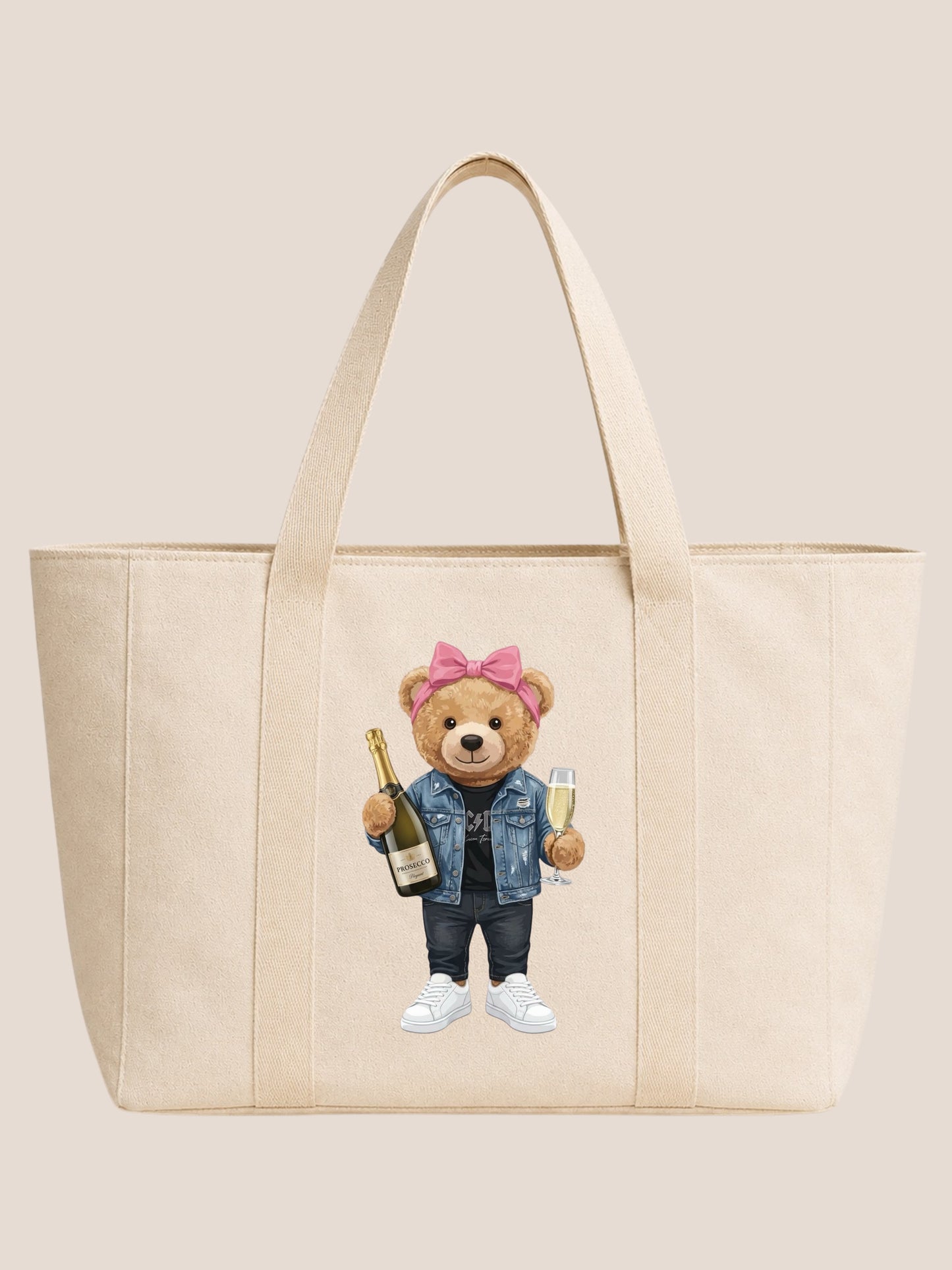 Plátěná taška s medvídkem Prosecco Girl | My Keepsake