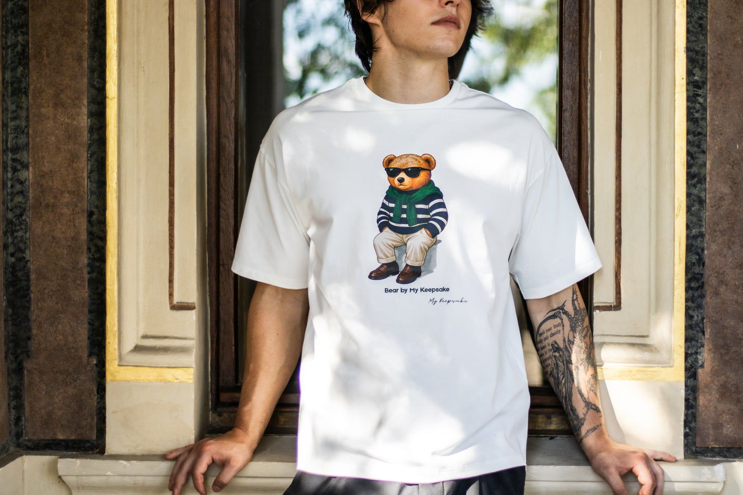 Bear Style t-shirt - a teddy bear in a preppy outfit