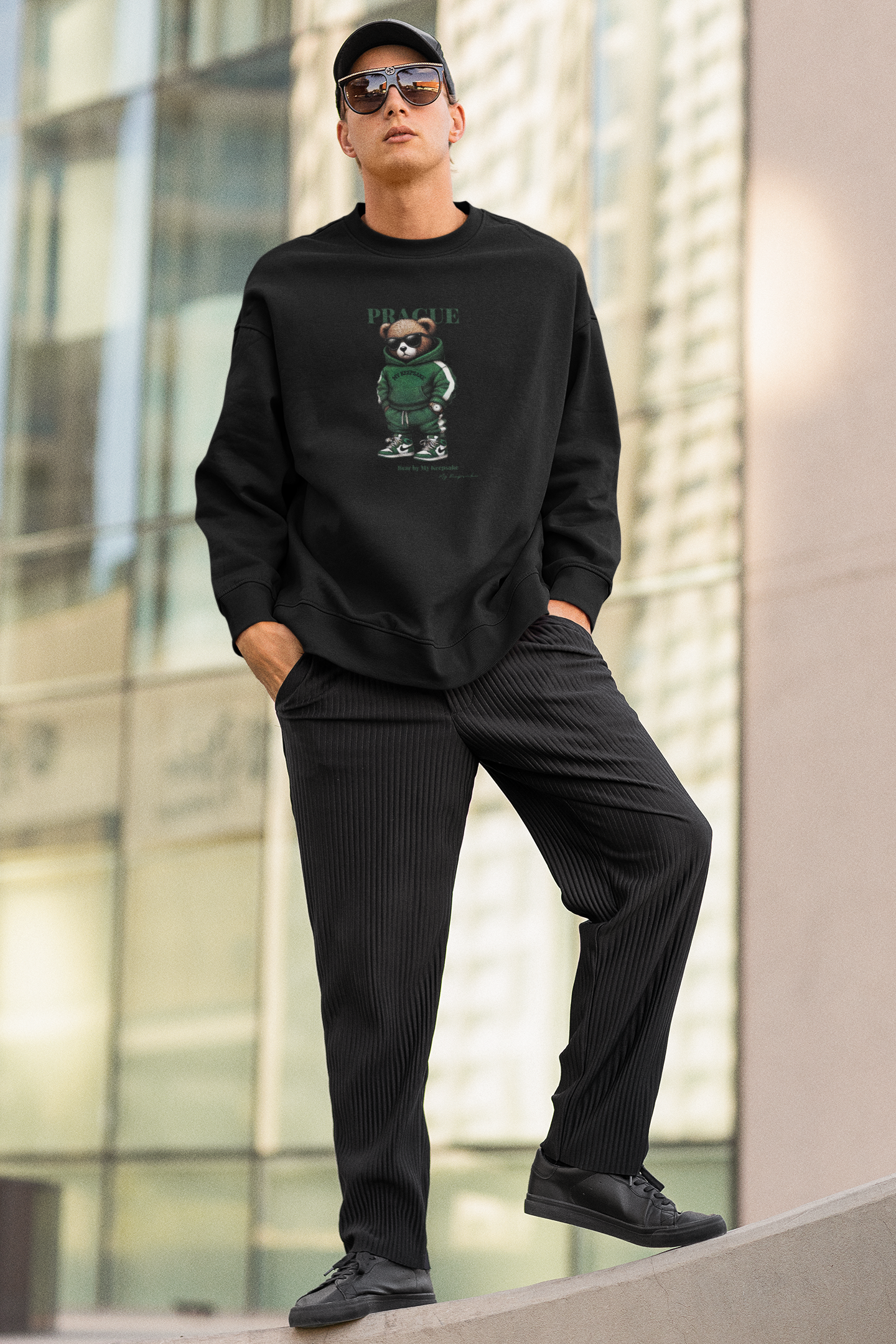 PRAGUE Bear sweatshirt - My Keepsake streetwear teddy bear