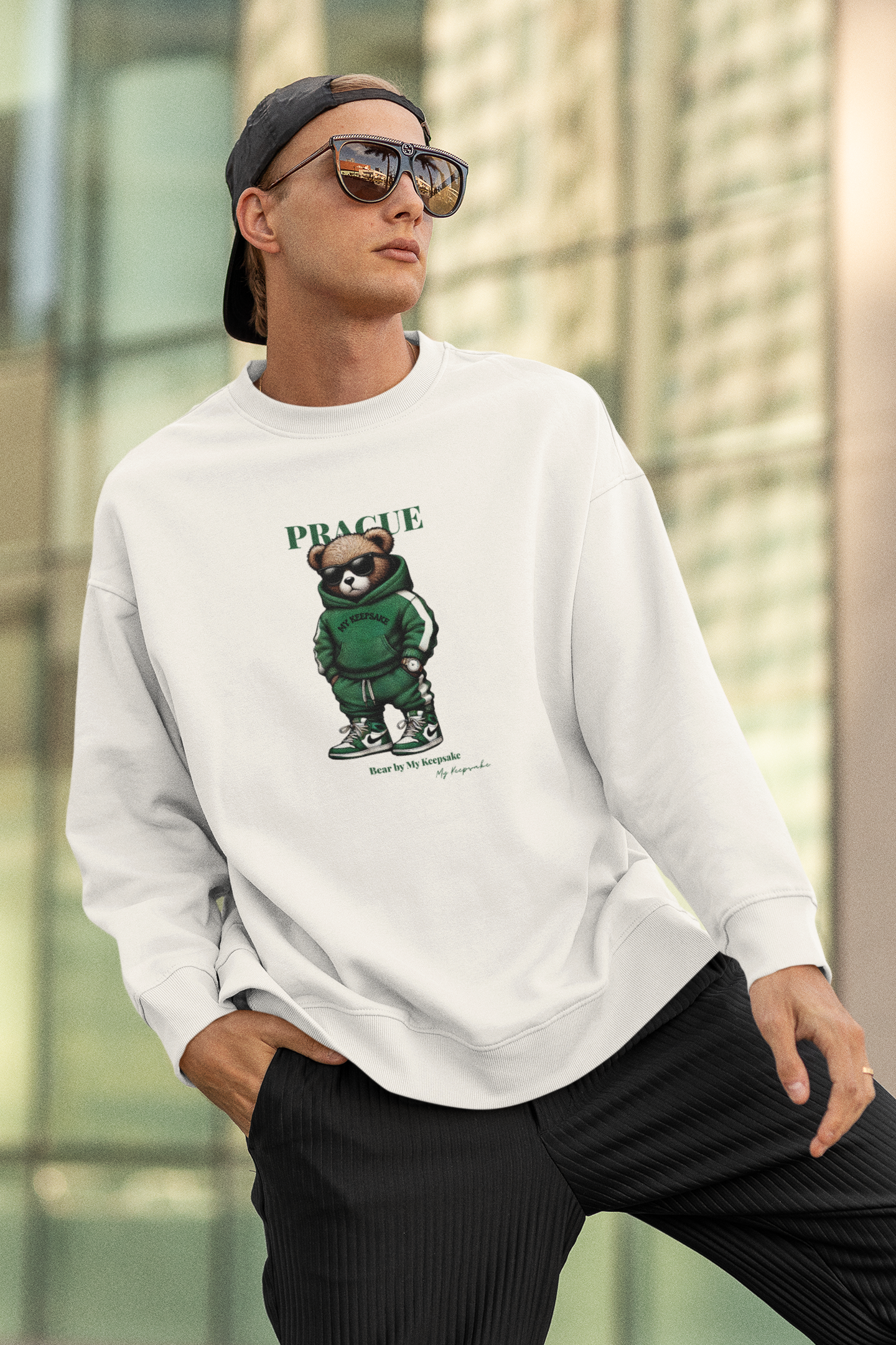 PRAGUE Bear sweatshirt - My Keepsake streetwear teddy bear