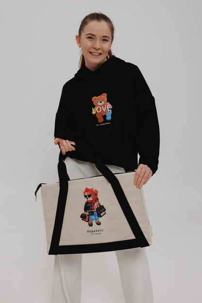 Сумка Tote Bag XL – Bear Shopaholic