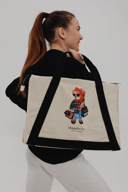 Сумка Tote Bag XL – Bear Shopaholic
