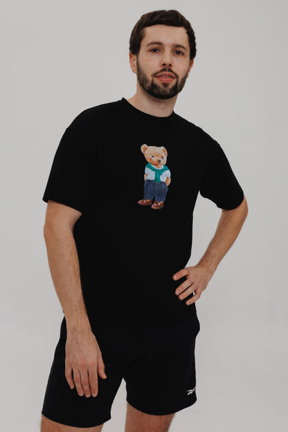 Street &amp; Bear Unisex T-Shirt – Stylish Green Teddy Bear