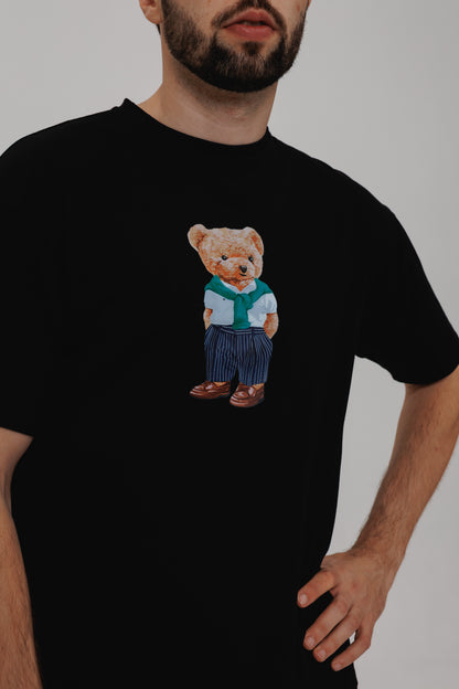 Street &amp; Bear Unisex T-Shirt – Stylish Green Teddy Bear