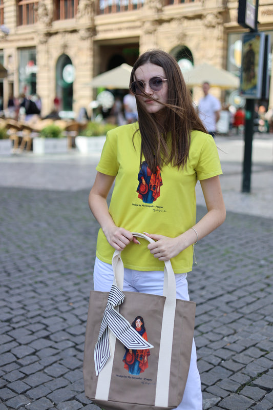 Plátěná taška Lady in Prague – Design by My Keepsake