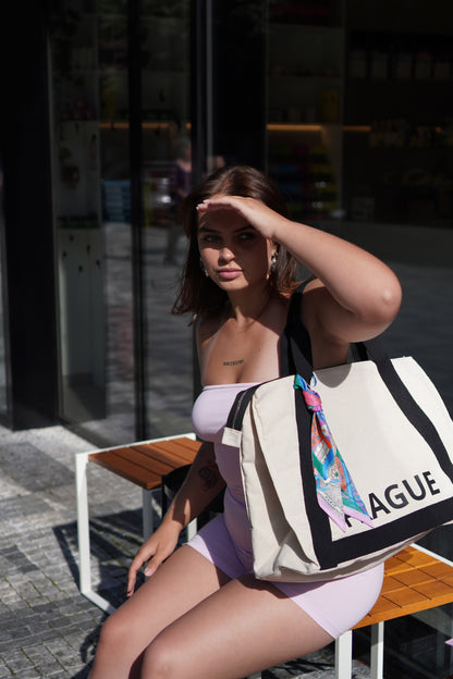 Prague Tote Bag XL – plátěná taška s motivem Prahy | My Keepsake