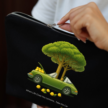 Kosmetická taštička Take the Car – ručně šitá v Praze