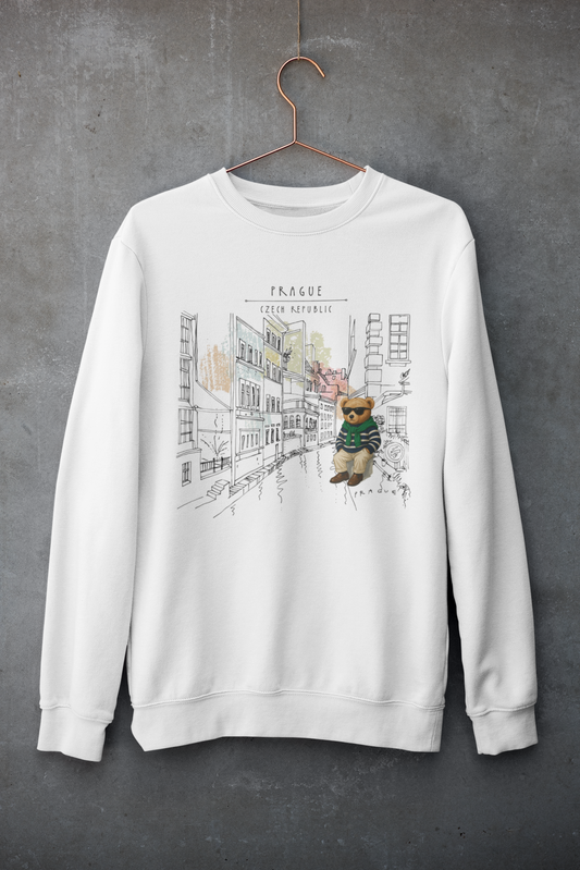 Unisex Mikina PRAGUE BEAR — Objev kouzlo Prahy ve stylu