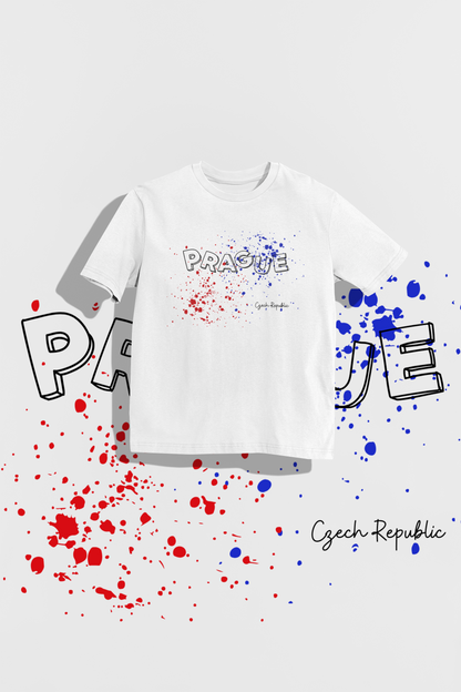 PRAGUE SPLASH – Stylish Prague T-shirt with flag print