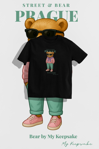Street &amp; Bear Prague T-shirt – a stylish bear for the city