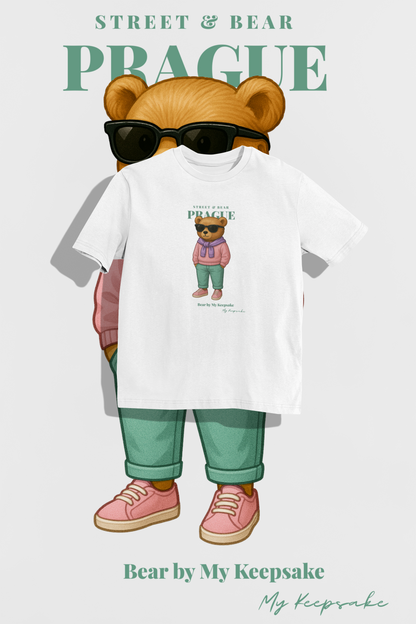Street &amp; Bear Prague T-shirt – a stylish bear for the city
