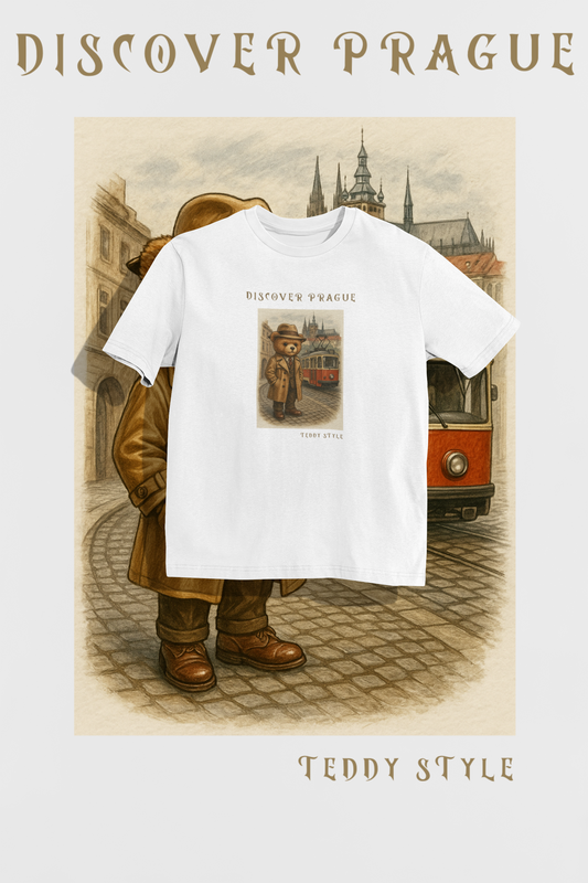 Tričko Discover Prague – Bear Style medvídek