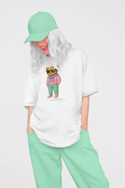 Tričko Bear Streetwear – pastelová medvědice
