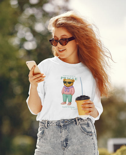 Street &amp; Bear Prague T-shirt – a stylish bear for the city
