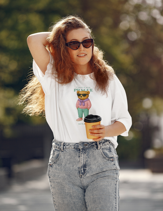 Street &amp; Bear Prague T-shirt – a stylish bear for the city