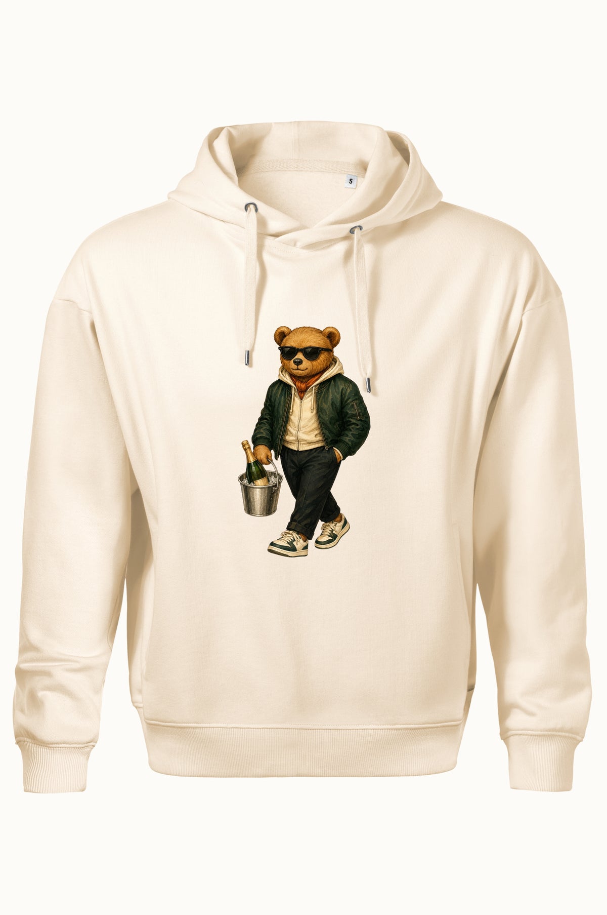 Pánská mikina s medvídkem Champagne Weekend Bear – mandlová, produktová fotografie 3