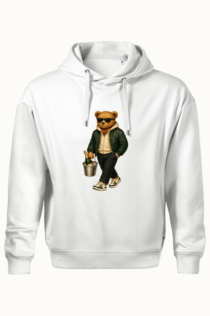 Pánská mikina s medvídkem Champagne Weekend Bear – bílá, produktová fotografie 14