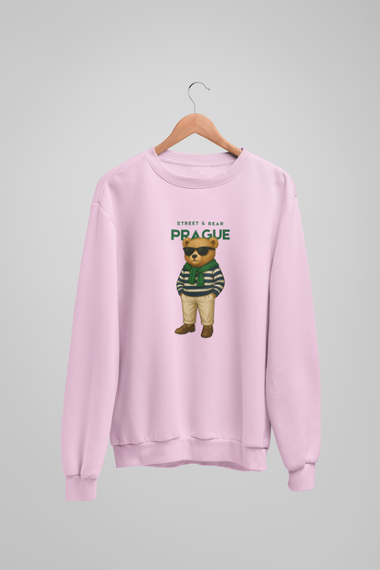 Sweatshirt mit Teddybär-Motiv, Straßenbär Prag