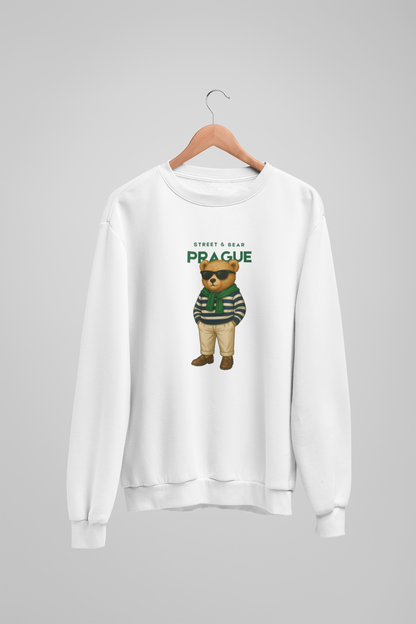 Sweatshirt mit Teddybär-Motiv, Straßenbär Prag