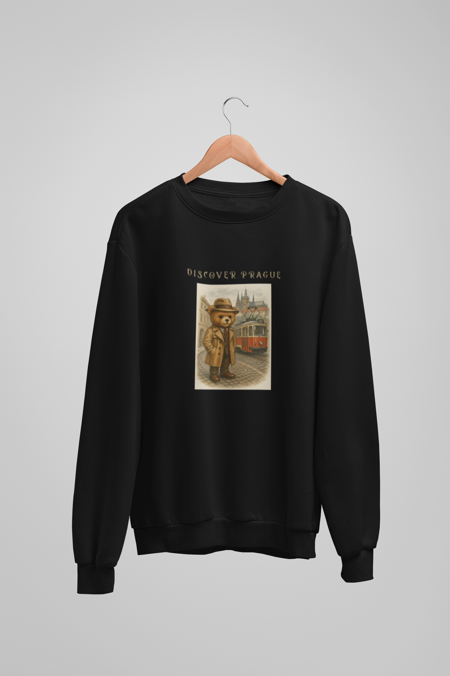 Entdecke das Prager Teddybär-Sweatshirt – ikonischer Prager Stil