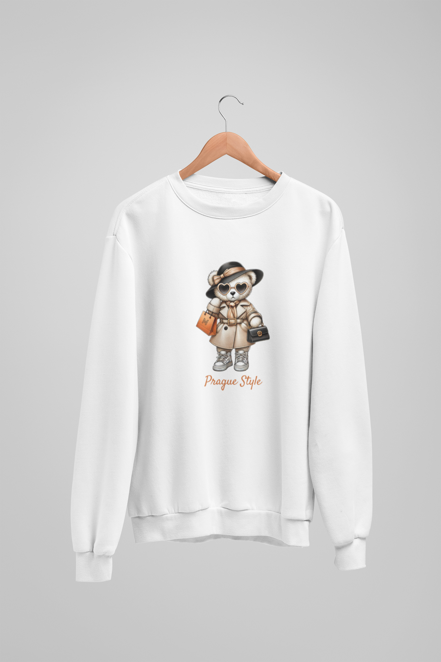 Sweatshirt mit Teddybär im Miss-Prager-Stil