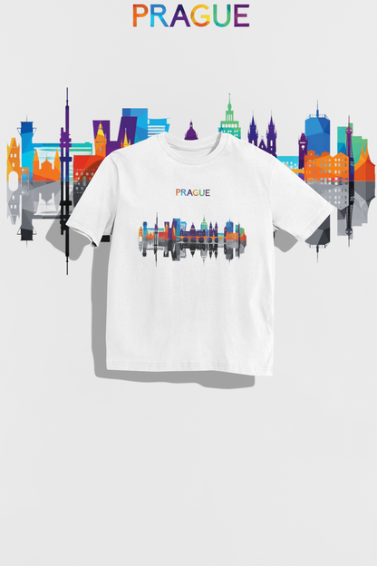 Unisex tričko Prague Skyline – pocta pražskému panoramatu