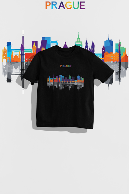 Unisex tričko Prague Skyline – pocta pražskému panoramatu