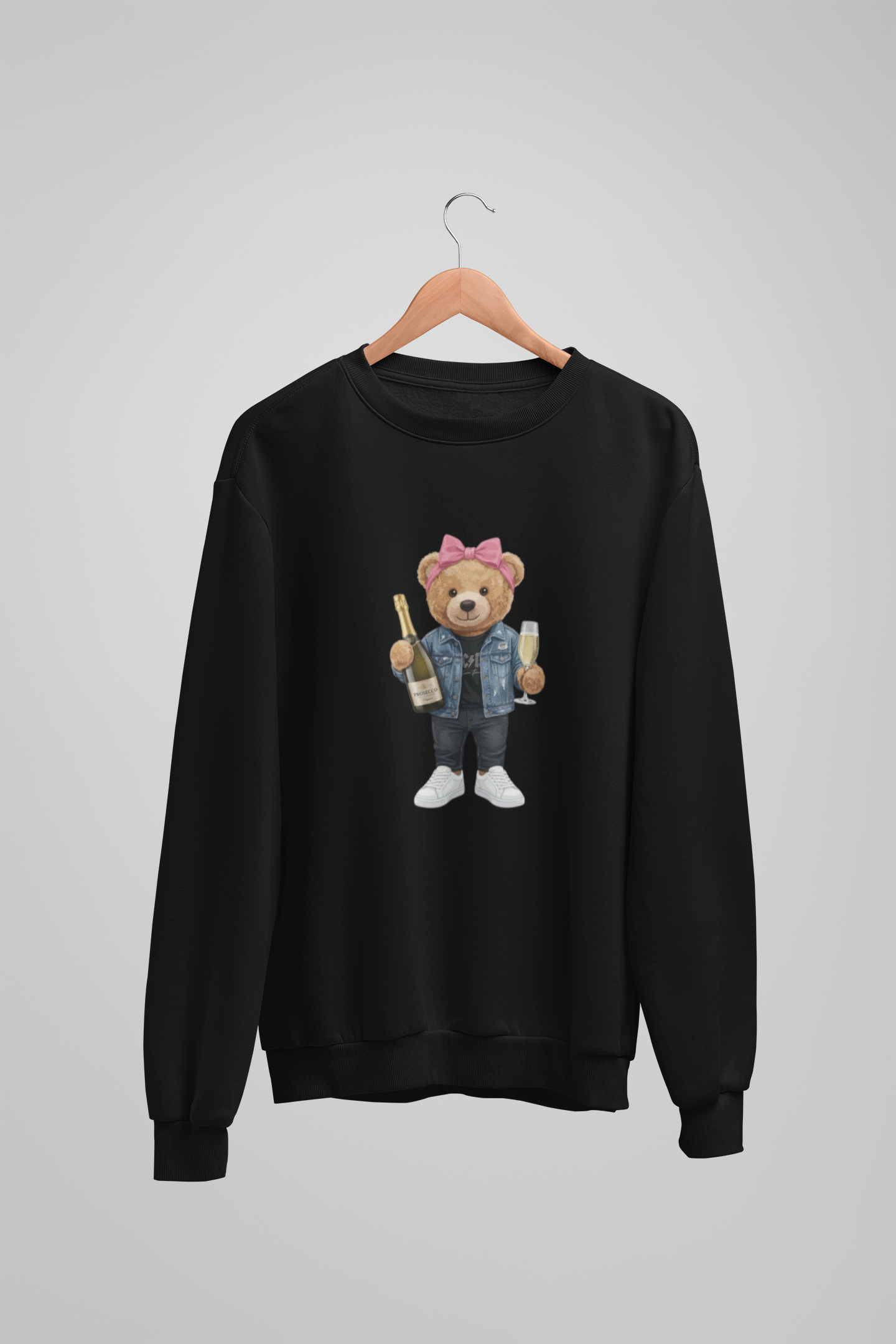 Prosecco Girl Teddy Bear Sweatshirt