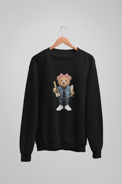 Prosecco Girl Teddy Bear Sweatshirt