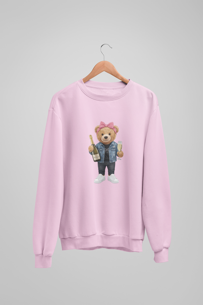 Prosecco Girl Teddy Bear Sweatshirt