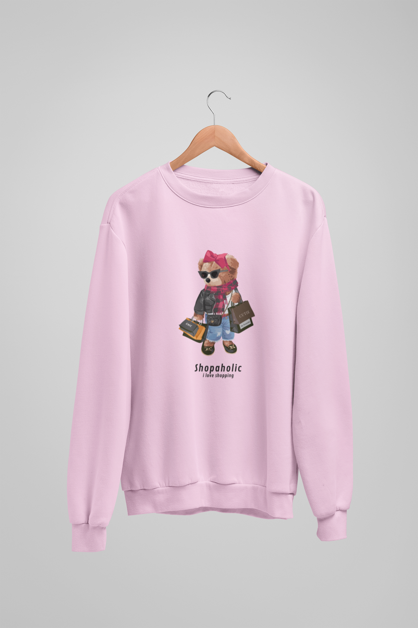 Shopaholic Bear Sweatshirt