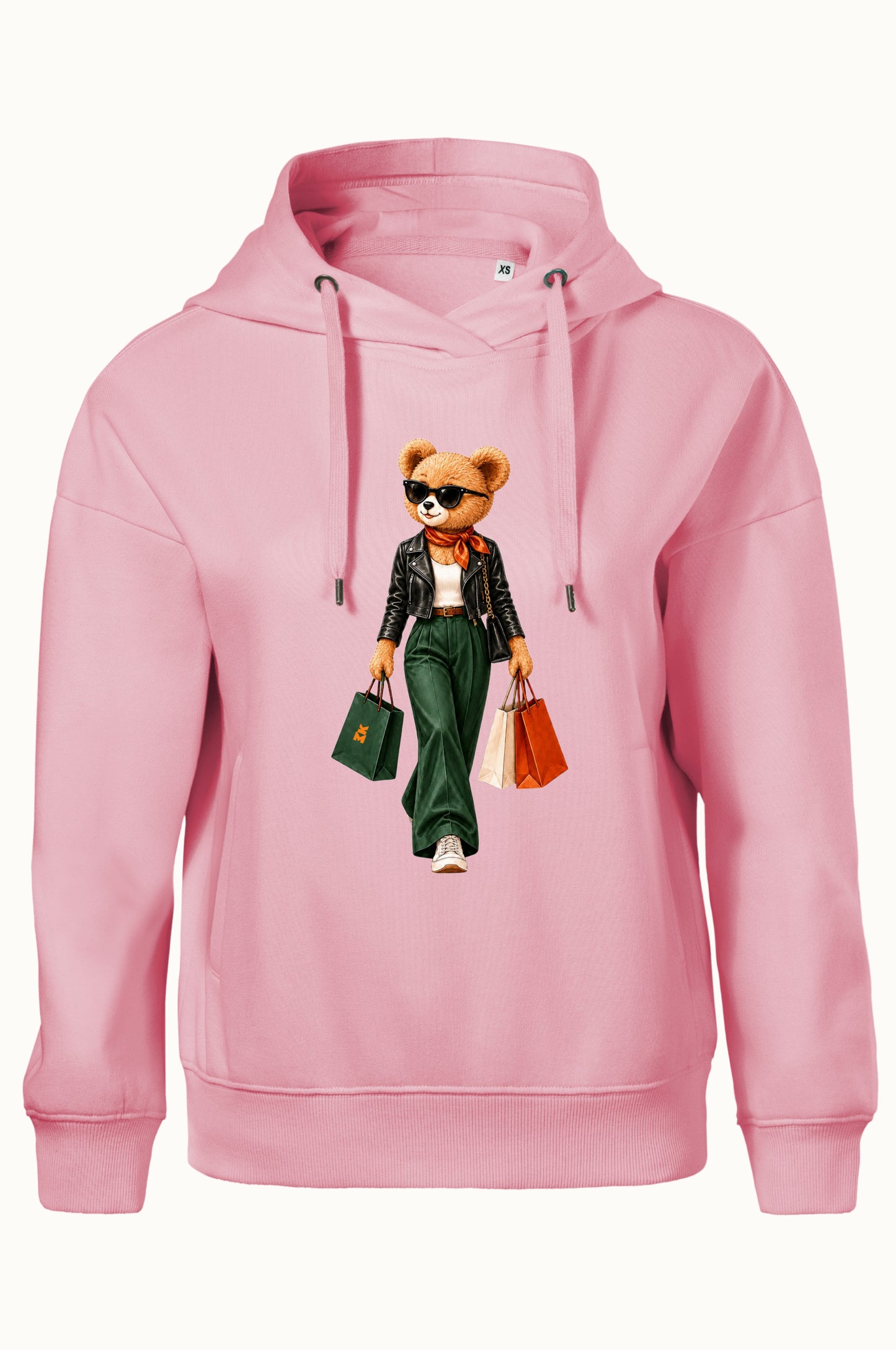 Dámská mikina s medvídkem Shopping Is My Cardio – růžová, produktová fotografie 8