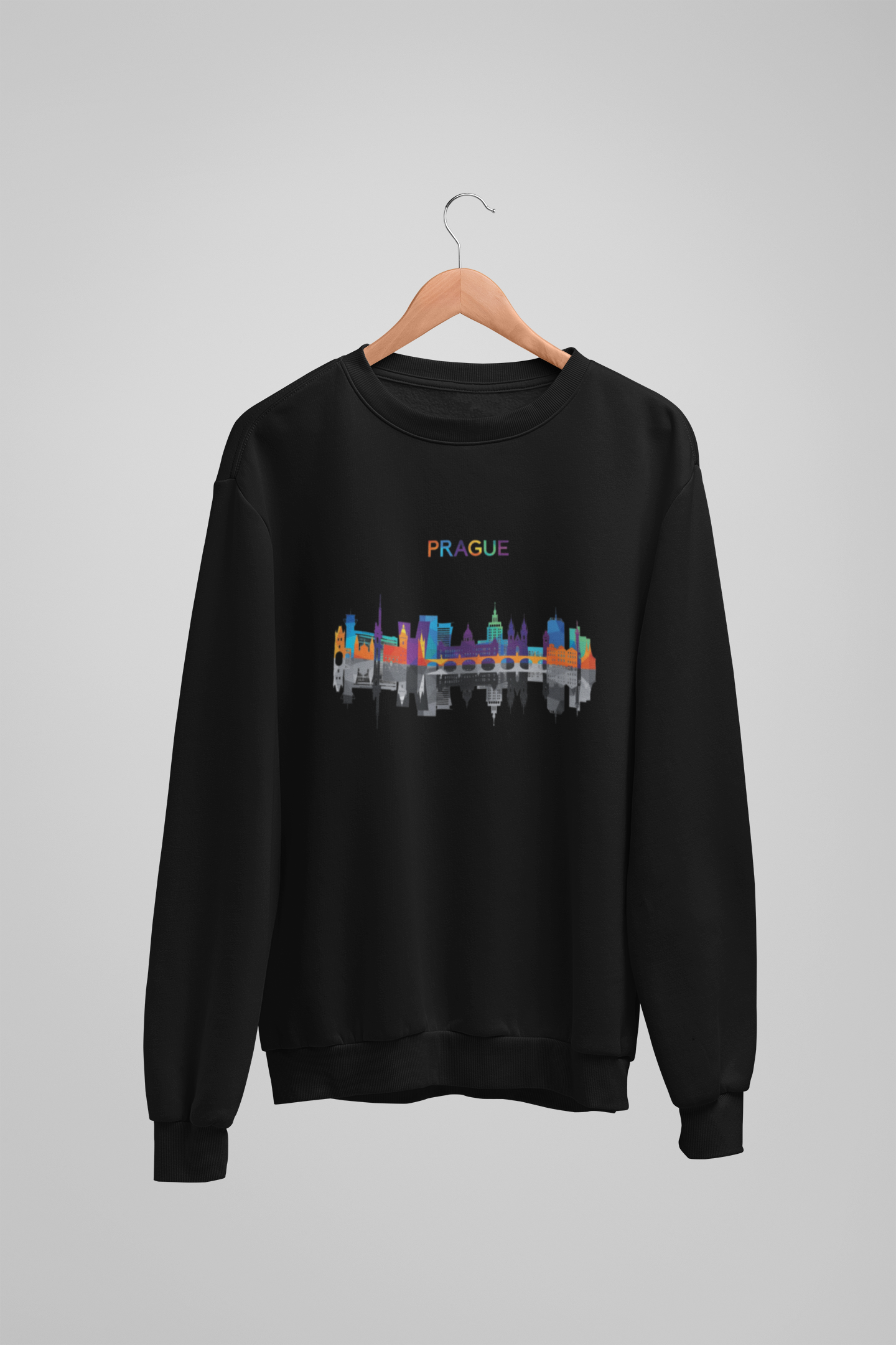 Sweatshirt mit Prager Skyline-Print – Prager Panorama