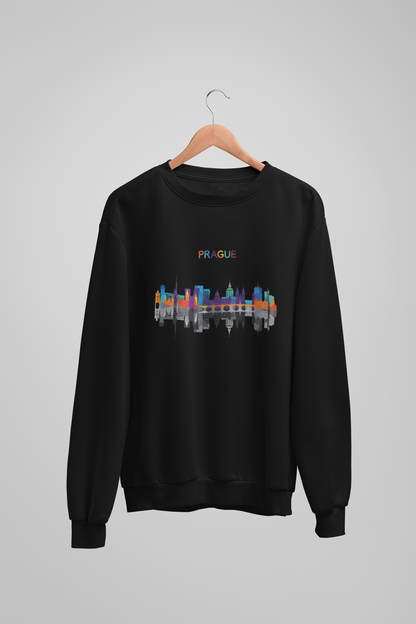 Sweatshirt mit Prager Skyline-Print – Prager Panorama