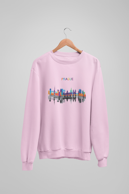 Sweatshirt mit Prager Skyline-Print – Prager Panorama