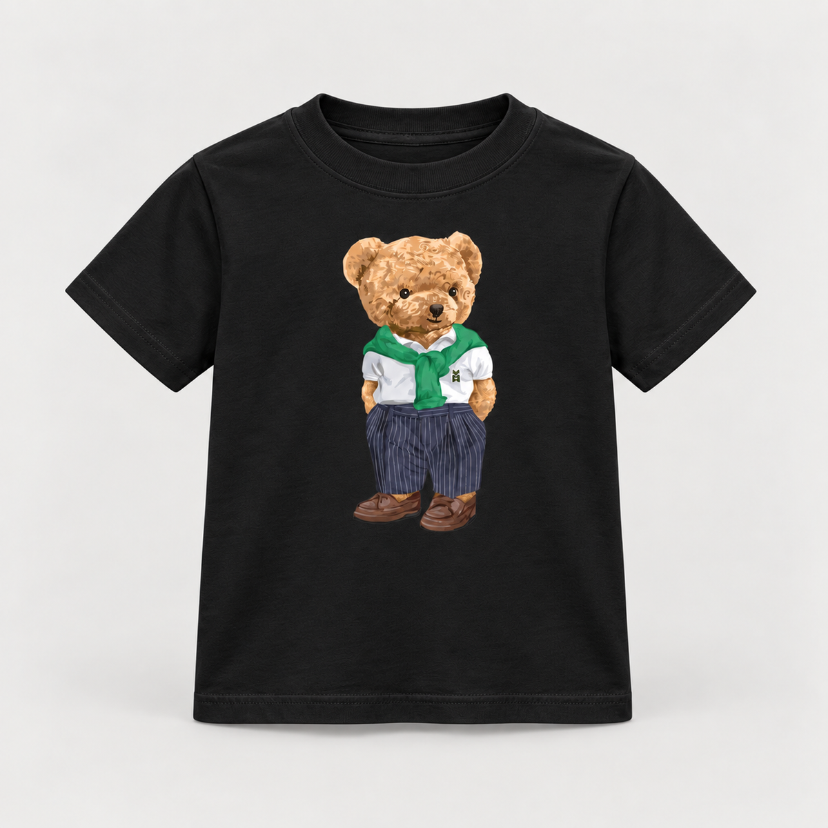 Černé dětské tričko s medvídkem Street Bear.
