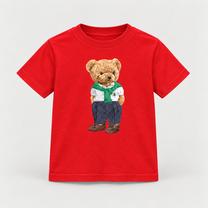 Červené dětské tričko s medvídkem Street Bear.