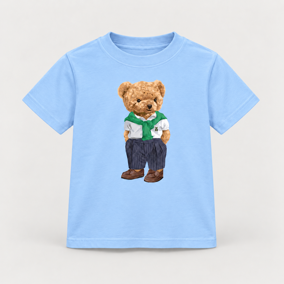 Světle modré dětské tričko s medvídkem Street Bear.