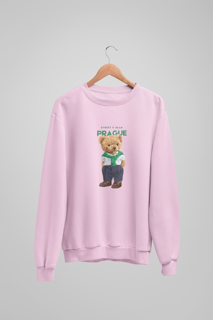 Sweatshirt mit Teddybär-Motiv „Street Bear Prague“ – Klassischer Look