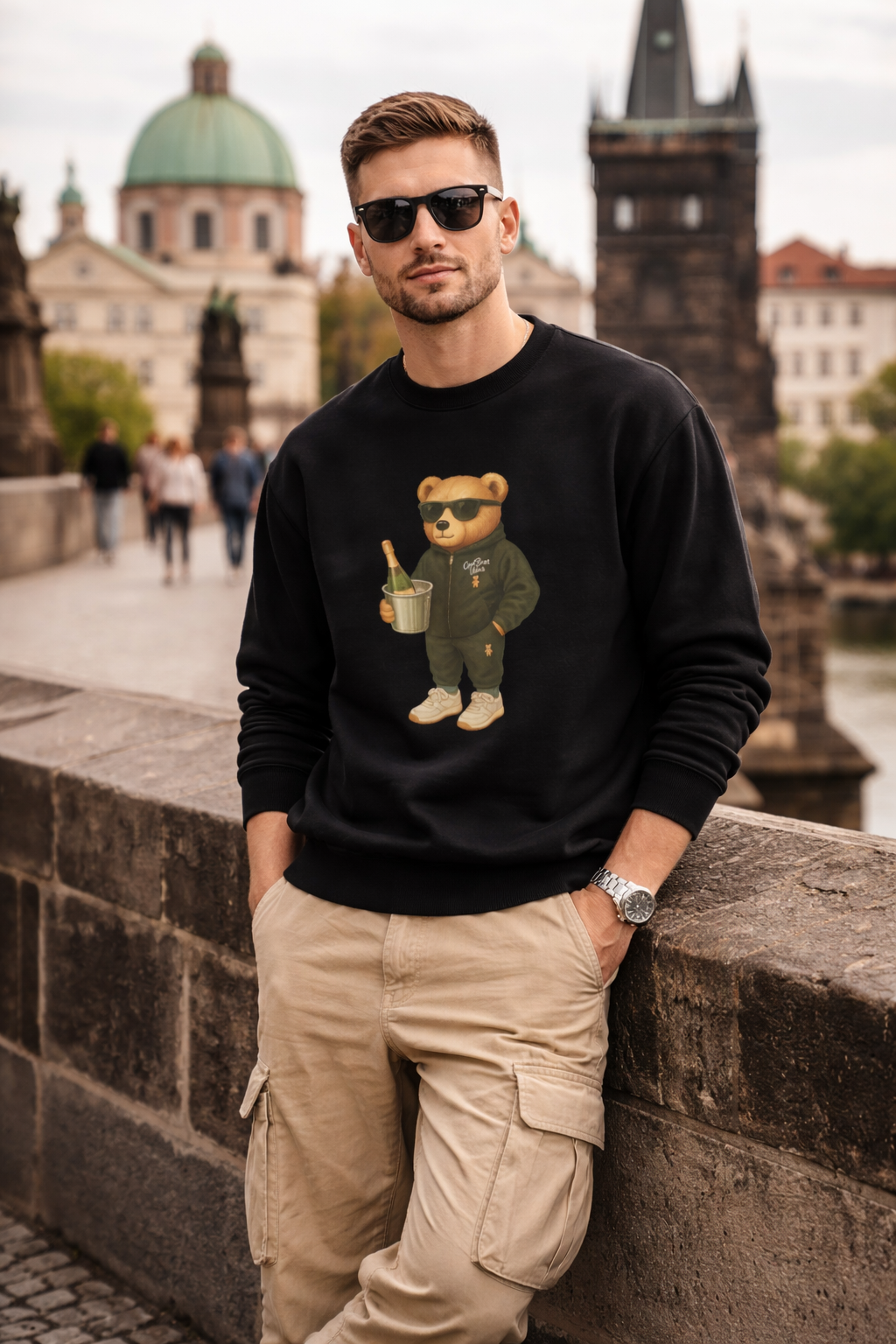 Prosecco Night Bear Sweatshirt